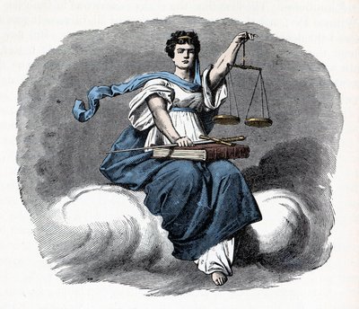 Allegorie der Gerechtigkeit - 1882 - Holzschnitt von Unknown artist