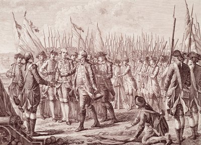 Amerikanischer Unabhängigkeitskrieg: Die Kapitulation von Lord Cornwallis von Unknown artist