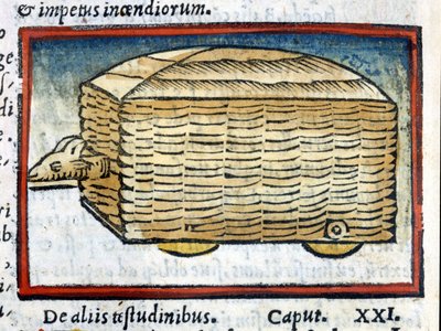 Widder - eine Art Panzer - in „De architectura“ von Vitruv aus 1630 von Unknown artist