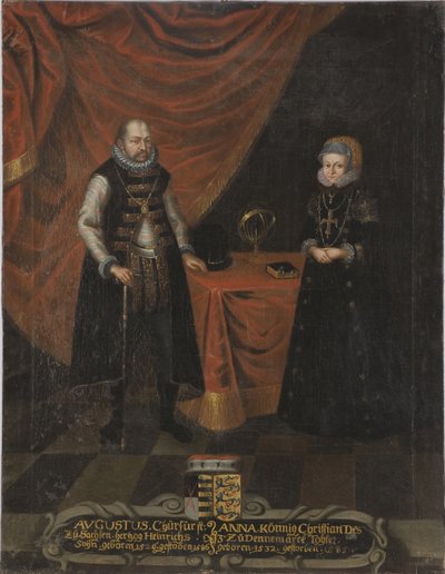 August (1526-1586), Kurfürst von Sachsen und Anna von Dänemark (1532-1585) von Unknown artist