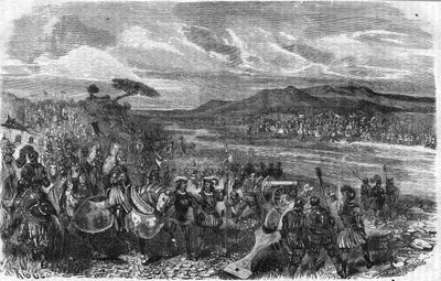 Schlacht von Fornoua (Fornovo) (Italien) unter Karl VIII. am 6. Juli von Unknown artist