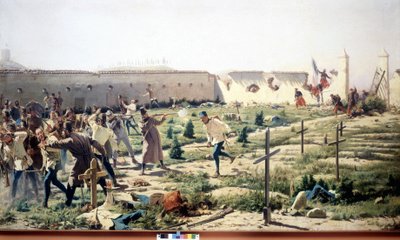 Schlacht von Solferino, Lombardei, zwischen den französisch-sardischen und österreichischen Armeen am 24. Juni 1859. Museo del Risorgimento, Mailand von Unknown artist