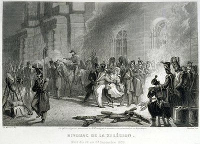 Biwak der XI. Legion - Nacht vom 22. auf den 23. Dezember 1830 - in 