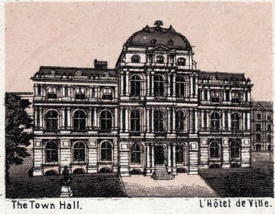 Boston, Vereinigte Staaten: Blick auf das Rathaus. in „Die Welt illustriert 168 Ansichten“. Undatiert (spätes 19. Jahrhundert) von Unknown artist
