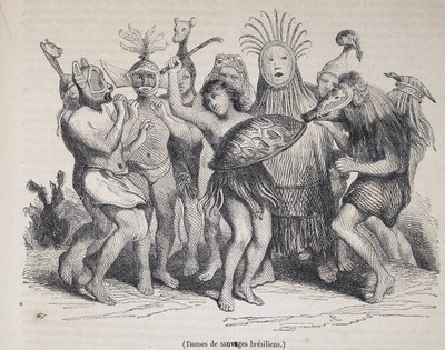 Brasilianische Eingeborene tanzen, aus Le Magasin Pittoresque von Unknown artist