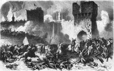 Eroberung von Konstantinopel durch Mehmet II. am 29. Mai 1453. von Unknown artist