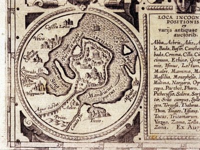 Karthago Blick auf den Golf von Tunis in einem historischen Atlas des 17. Jahrhunderts von Unknown artist