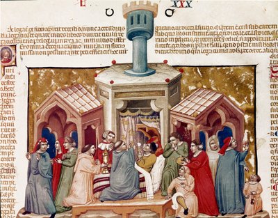Zeremonie des Viatikums für einen Sterbenden (Miniatur) von Unknown artist