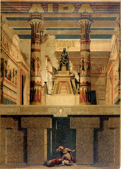 Titelblatt der ersten Partitur von „Aida“ von Giuseppe Verdi. Ricordi Edition. von Unknown artist