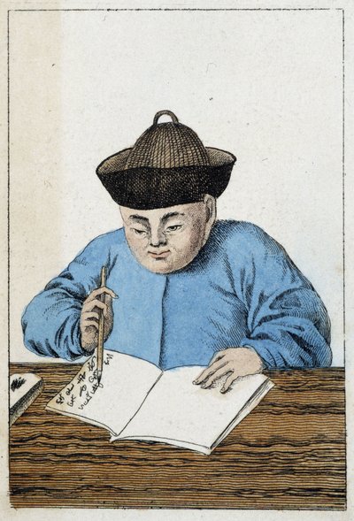 Alltag der Chinesen: ein chinesischer Schriftsteller. 19. Jahrhundert von Unknown artist