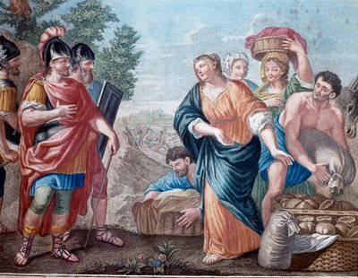 David und Abigail Lithographie des 19. Jahrhunderts Mailand, private Sammlung von Unknown artist