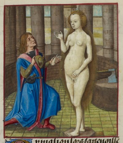 (Detail) von Pygmalion auf den Knien, der die Statue um Vergebung bittet von Unknown artist