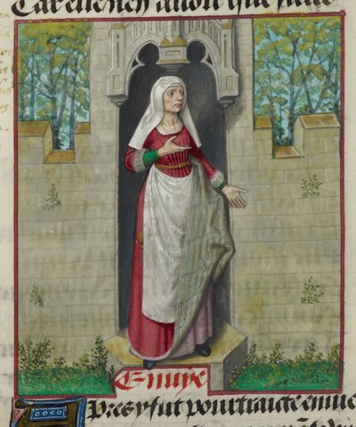 (Detail) Miniatur der allegorischen Figur der Gier, aus 