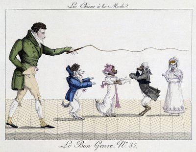 Hundedompteur - in "The Good Genre", Anfang des 19. Jahrhunderts von Unknown artist