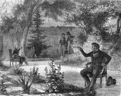 Duell zwischen Benjamin Constant und Forbin des Issarts im Juni 1822. von Unknown artist