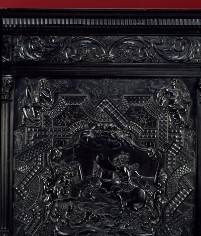 Ebenholzpraxis: Horatius Cocles verteidigt die Sublicius-Brücke in Rom (Detail) von Unknown artist