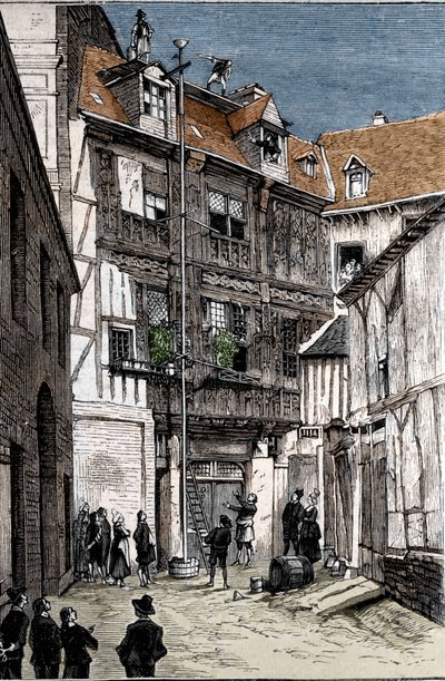 Experiment des Wasserbarometers, ausgeführt in Rouen von Pete und Blaise Pascal von Unknown artist