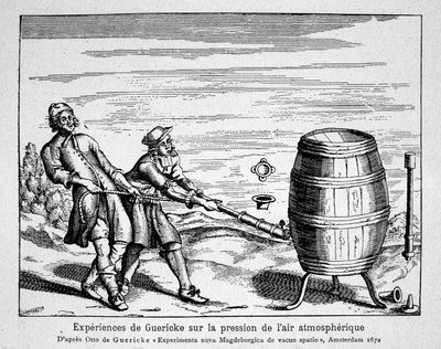 Experiment von Otto von Guericke von Unknown artist