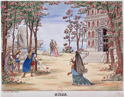Schlussszene der Oper „Hulda“ von Unknown artist