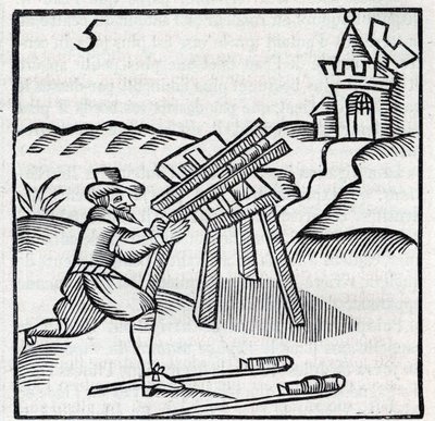 Feuerwerk und Feuerwerkskörper: Handwerker wirft Stöcke. Reproduktion der Gravuren aus dem Werk des französischen Jesuiten Jean Leurechon „La recreation mathematiques, ou Interview facetieux sur plusieurs plaisants problemes, en fait d