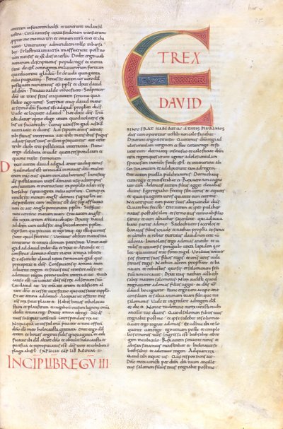 Erstes Buch der Könige. Capulet mit dem Namen König Davids und der Ankündigung seines Alters von Unknown artist