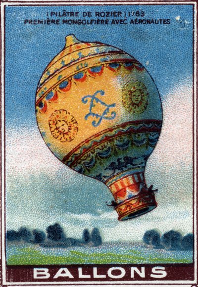 Erster Ballonflug mit Aeronaut von Unknown Artist