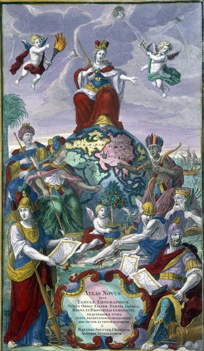 Frontispiz des „Atlas Nouveau“ von Seutter Georges Mattaus von Unknown artist