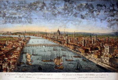 Gesamtansicht der Stadt London, die den nächstgelegenen Teil der Themse umfasst. 1800. von Unknown artist
