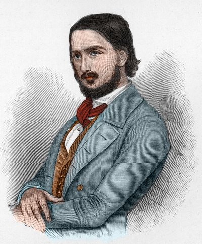 Georg Friedrich Rudolph Theodor Herwegh (1817-1875), deutscher Dichter, Revolutionär und Übersetzer. von Unknown artist
