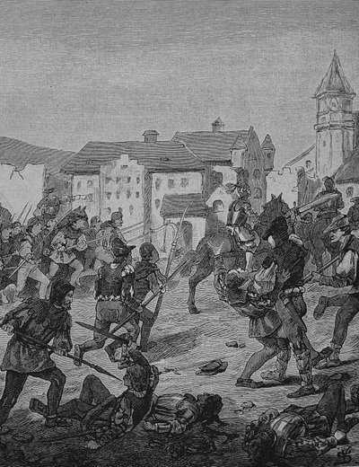 Deutscher Bauernkrieg (1524-1526): Sturm auf Weinsberg von Unknown artist