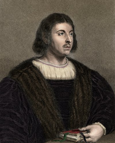 Giovanni Boccaccio (Boccace) 1313-1375 - Gravur - 19. Jahrhundert von Unknown artist
