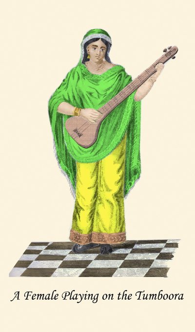 Mädchen spielt die Tumboora von Unknown Artist