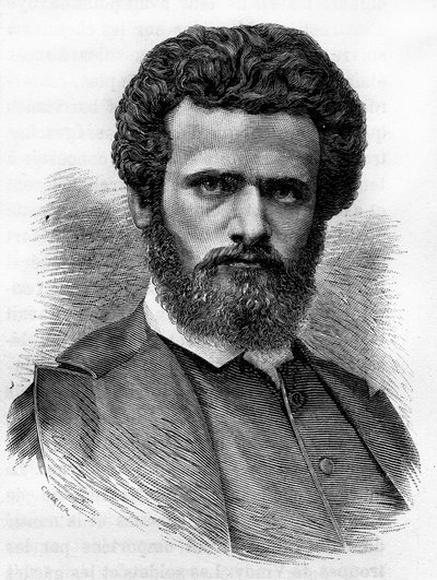 Henri Regnault (1843-1871), französischer Maler. Gravur aus dem Ende des 19. Jahrhunderts in „Histoire de France“ von H. Martin von Unknown artist