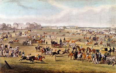 Pferderennen in Chantilly unter der Schirmherrschaft des Herzogs von Orleans von Unknown artist