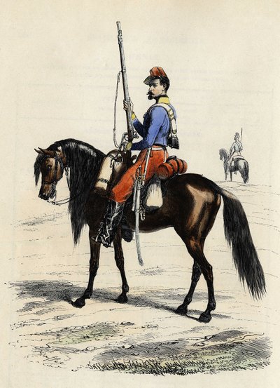 Afrikajäger zu Pferd, Regiment 1831 gegründet und 1832 in Algerien präsent, in „L