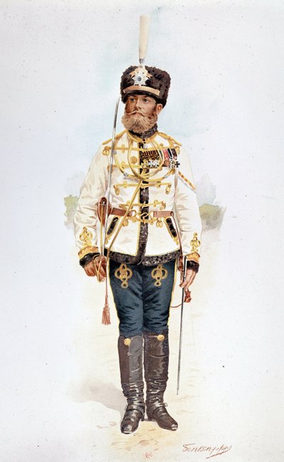 Husar der russischen Garde unter Nikolaus II. von Unknown artist