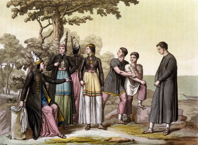 Isländische Kostüme - in „The Old and Modern Costume“ von Jules Ferrario von Unknown artist