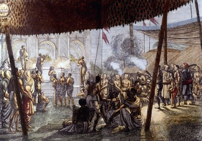 Indische Kultur und Zivilisation: Liebesfest von Krishna, Indien. Gravur 1808 von Unknown artist
