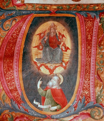 Initiale V mit Darstellung von Ezechiel von Unknown artist