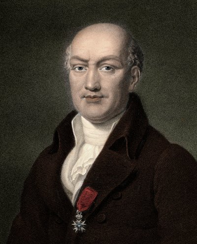 Jean Baptiste (Jean-Baptiste) Joseph Delambre 1749-1822 - Gravur - 19. Jahrhundert von Unknown artist