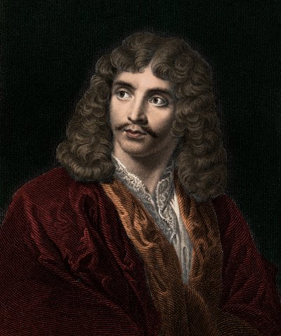 Jean Baptiste Poquelin Molière 1622-1673 - Stich - 19. Jahrhundert von Unknown artist