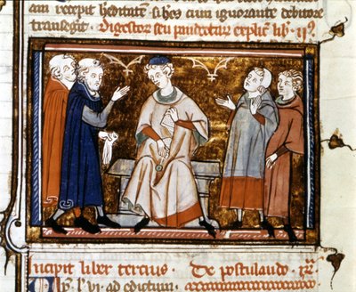Urteilsszene - in "Digesto e Pandette (Digesto und Pandekten)" von Justinian I. von Unknown artist