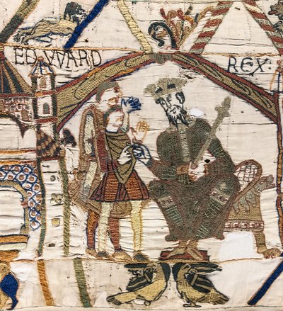König Eduard der Bekenner sendet Harold in die Normandie, Teppich von Bayeux von Unknown artist