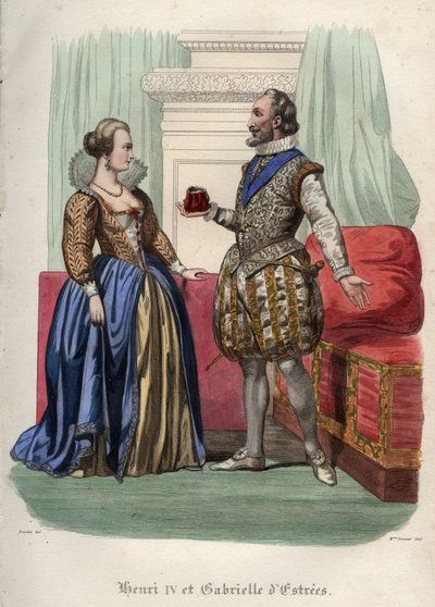 König Heinrich IV. von Frankreich (1553-1610) und seine Geliebte Gabrielle d