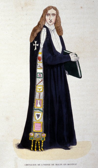 Ritter des Malteserordens im Gravurmantel 19. Jahrhundert von Unknown artist