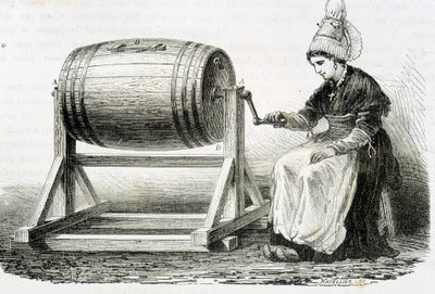 Die normannische Butterfass - in „Die Wunder der Industrie“ von Louis Figuier von Unknown artist