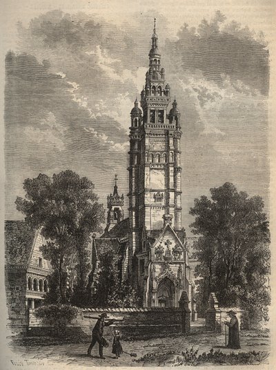 Die gotische Kunst in ihrem Niedergang - Notre-Dame de Roscoff in der Bretagne - Gravur des 19. Jahrhunderts von Unknown artist
