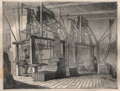 Das Weben der Seide - Gravur in „La Science française“ von Unknown artist