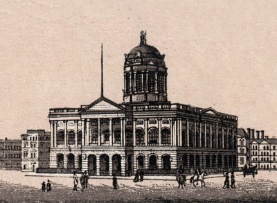 Liverpool, England: Ansicht des Rathauses. in „Die Welt illustriert 168 Ansichten“ Undatiert (spätes 19. Jahrhundert) von Unknown artist