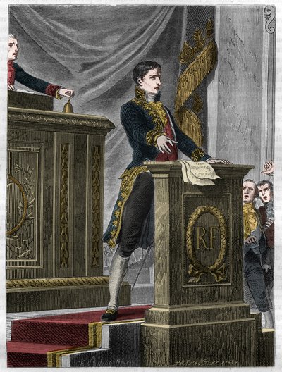 Lucien Bonaparte, französischer Politiker, spricht in der Nationalversammlung über das Gesetz zur Schaffung der Ehrenlegion, Paris von Unknown artist